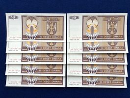 Banja Luka 1992 - 10x10 Dinar UNC