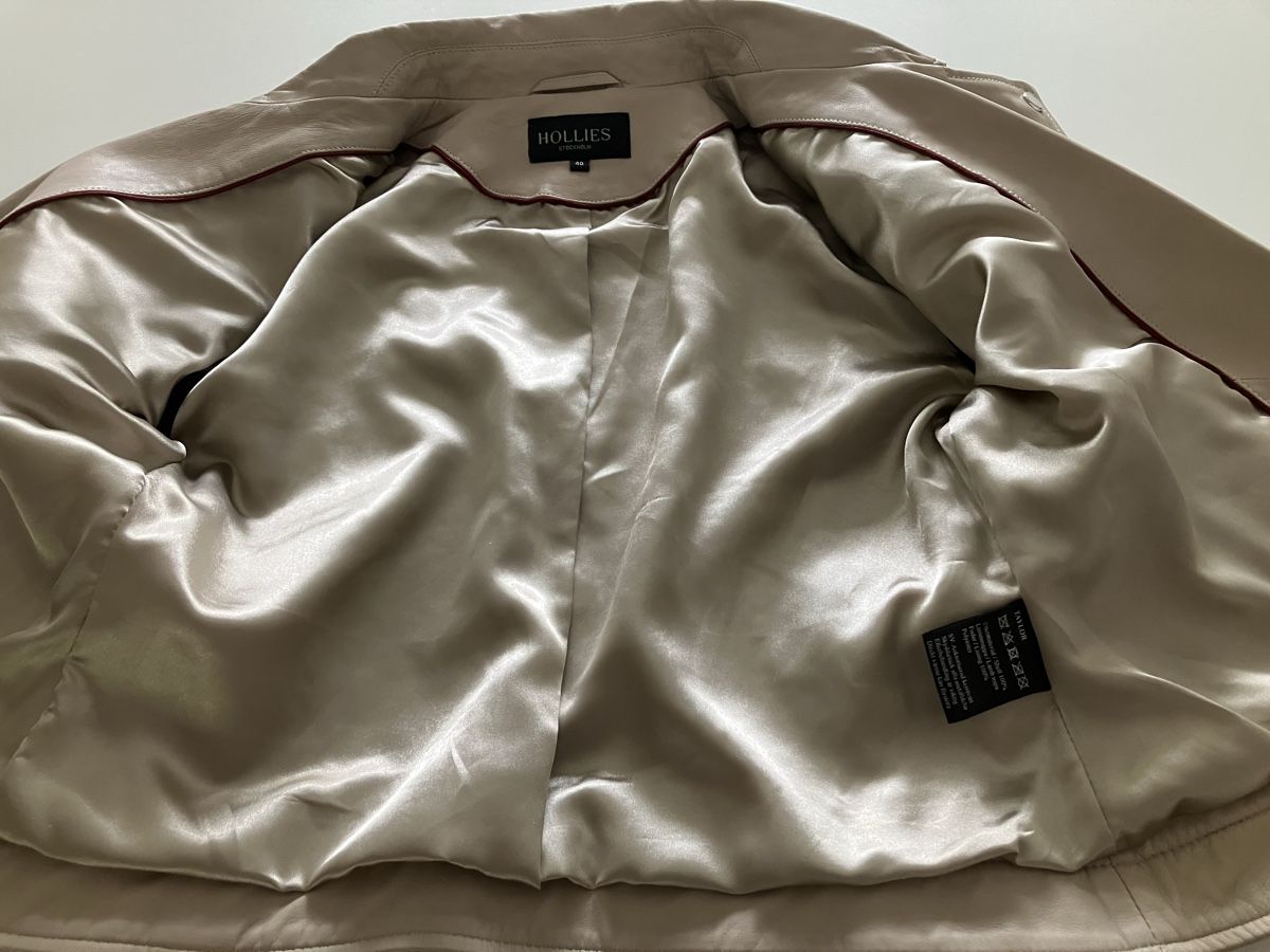 Giacche: Lederjacke HOLLIES, neu, beige Gr. 40 – Nuovo e nell'imballaggio originale da Luzern venduto da Zauberbaum 3