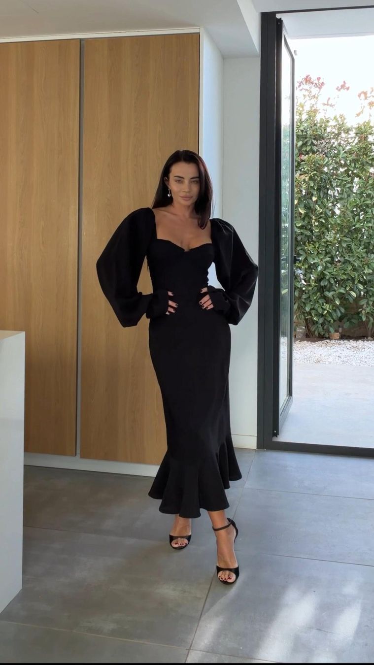 Kleider: Black Dress with Puff Sleeves Size M – Neu und originalverpackt aus Zürich von Ms.Me-Fashion 9