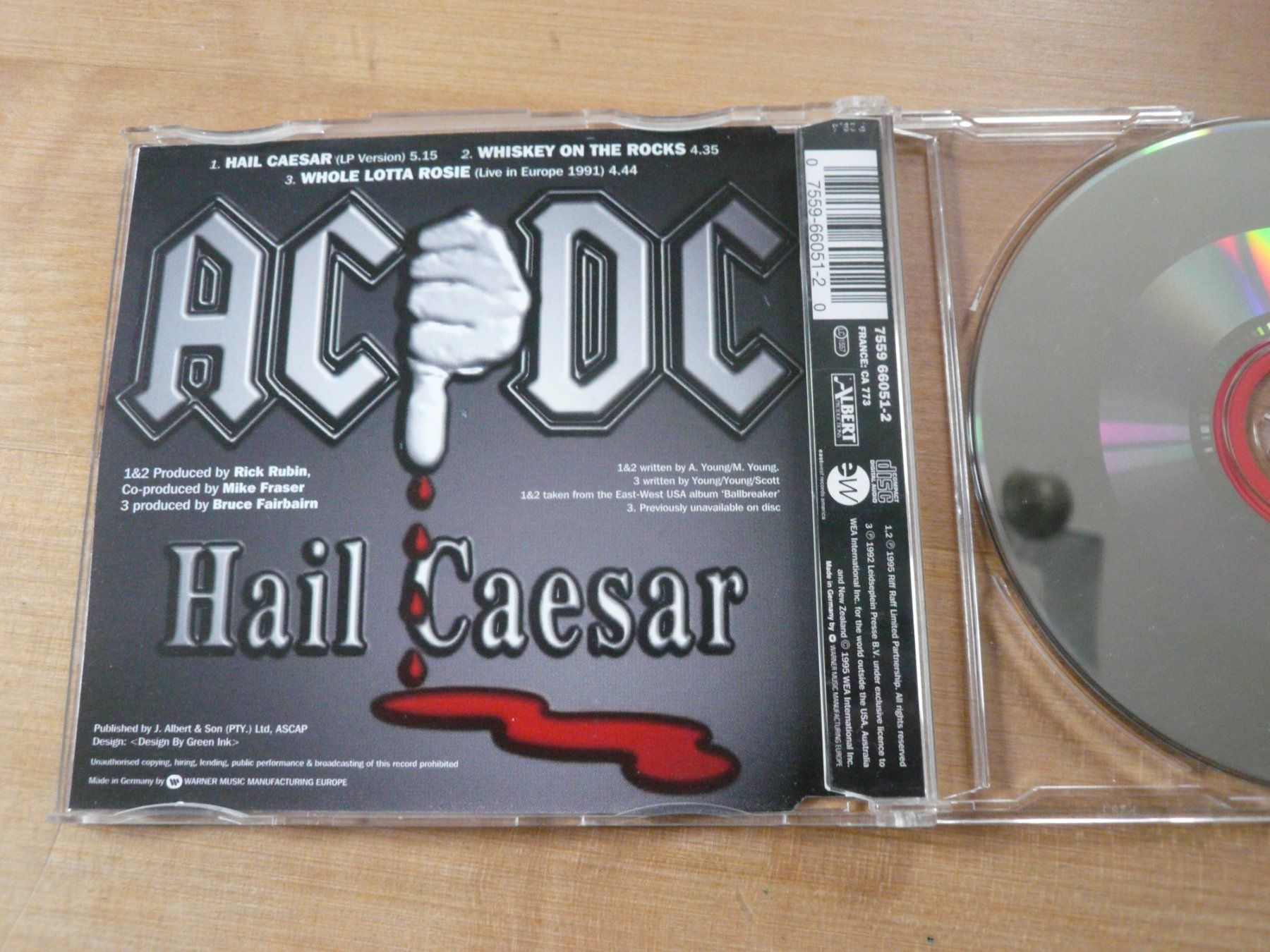 CDs: AC/DC Hail Caesar - CD Single - 7559-66051-2 - EU 1995 – Neu und originalverpackt aus Zofingen von mooni89 1