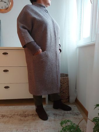 Mantel Wolle Boho Fliegermaus 48-50 l xl