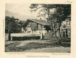 Dorfplatz/Hausansichten in Iseltwald BE