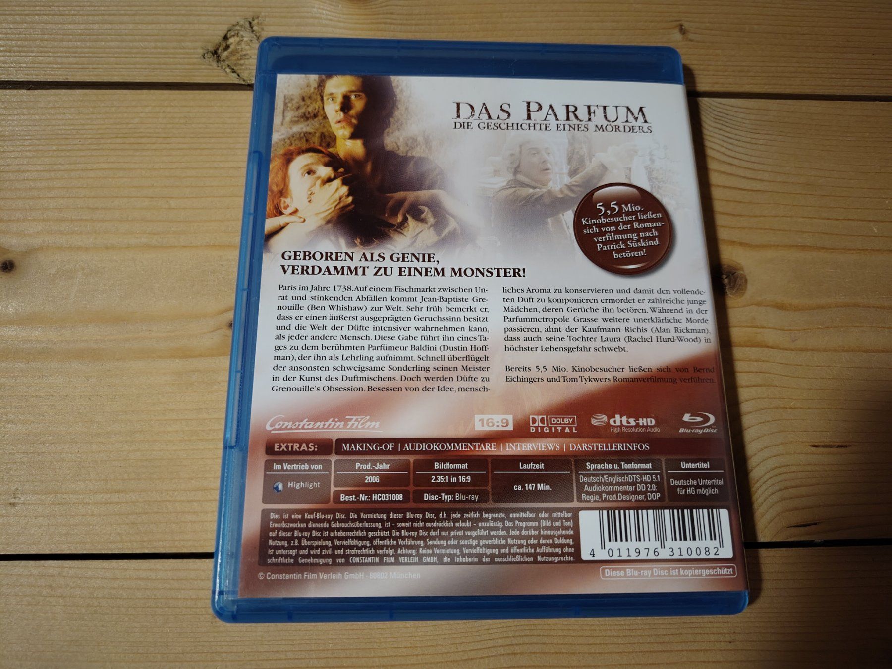 Tutti i DVDs: Das Parfum - Die Geschichte eines Mörders – Usato da Wasterkingen venduto da Palu17 2