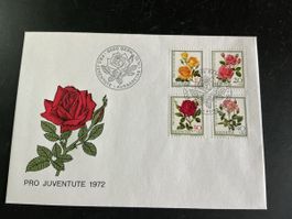 Ersttagsbrief Pro Juventute 1972 Rosen gestempelt Bern