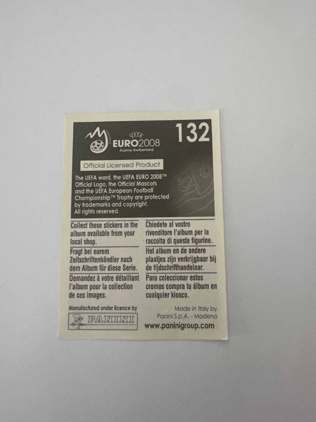 Panini Cartes à collectionner: Panini UEFA EM 2008 Sticker - Nr. 132 – D'occasion à Sulz AG par DealWerk 1