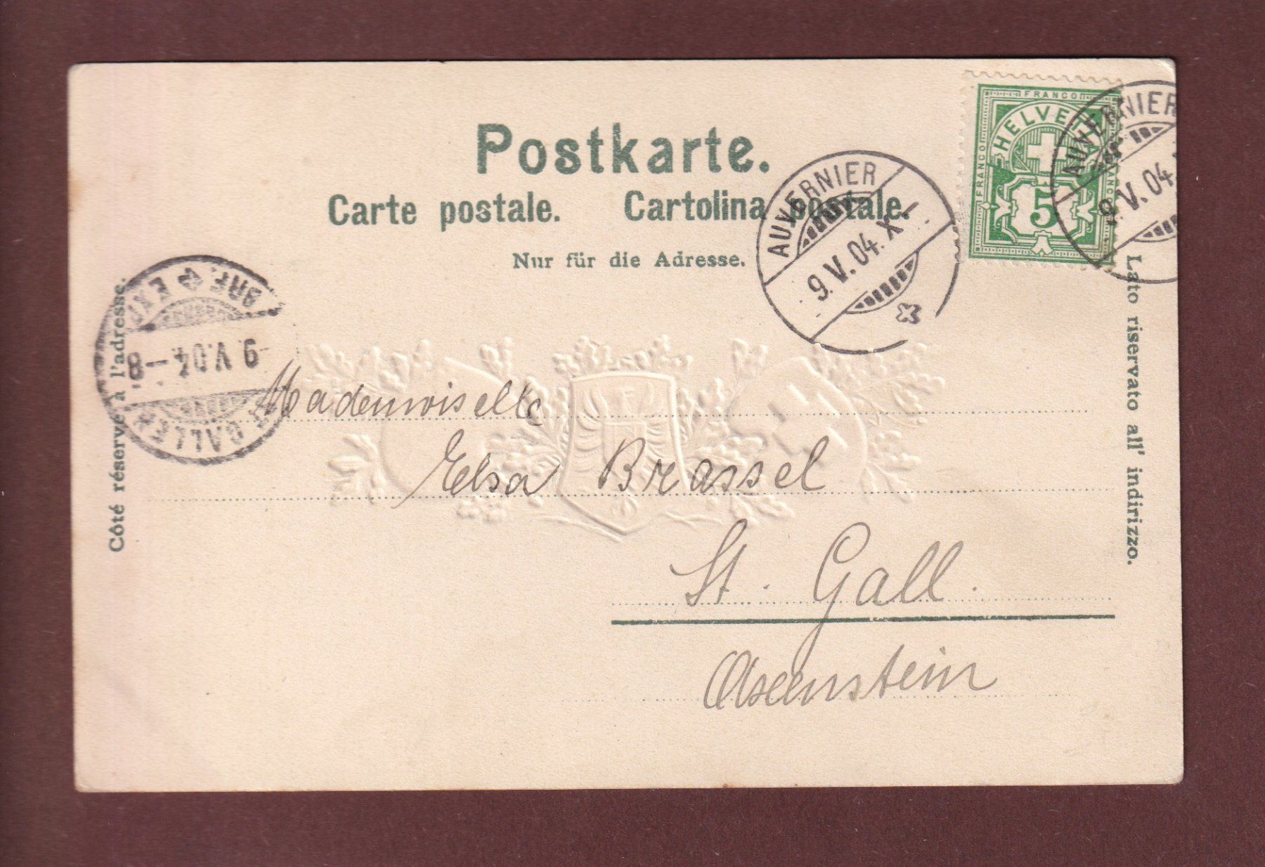Cartoline postali: NEUCHÂTEL - Multivues - 1904 – Usato da Pully venduto da nicecards 1