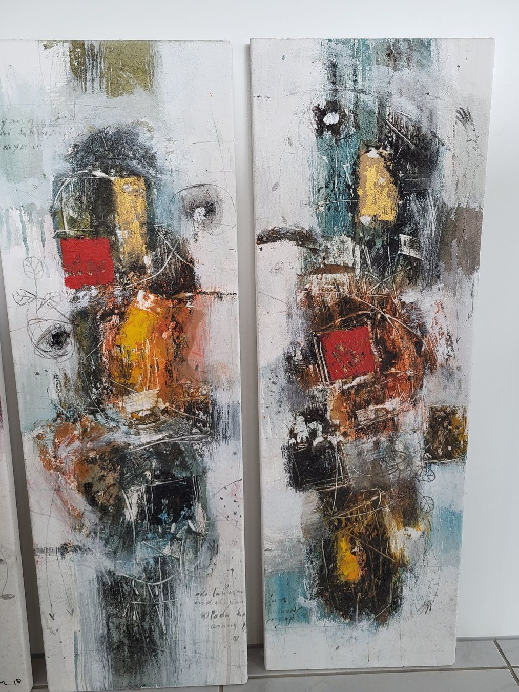 Poster & Bilder: Abstrakte 3er Bildergruppe – Gebraucht aus Luzern von Alieska 2
