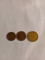 3 pièces 1, 2, 5 centimes Lettonie 2003 et 2009