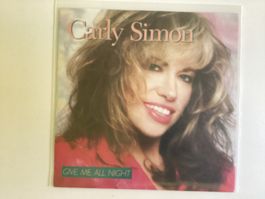 Carly Simon Single - Give Me All Night/ Two Hot Girls