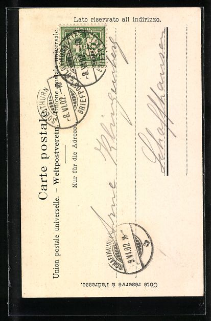 Cartoline postali: AK Solothurn, Partie am Baslertor, 1902 – Usato da Berlin venduto da bartko-reher 1