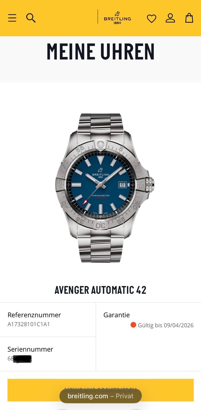 Breitling Uhren: BREITLING Avenger Automatic 42 Fullset – Neu (gemäss Beschreibung) aus Birsfelden von Mynos 3