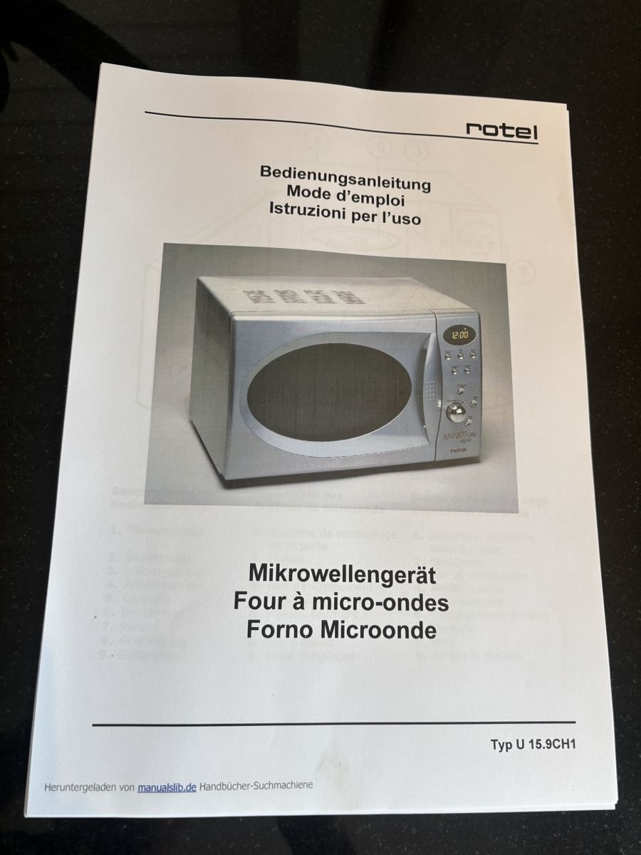 Rotel Forni: Micro-Ondes Rotel MW 820 Grill digital – Usato da nods venduto da Tozzifan 4