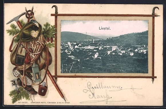 Ansichtskarten: Liestal, Totalansicht im Wander-Passepar – Gebraucht aus Berlin von bartko-reher