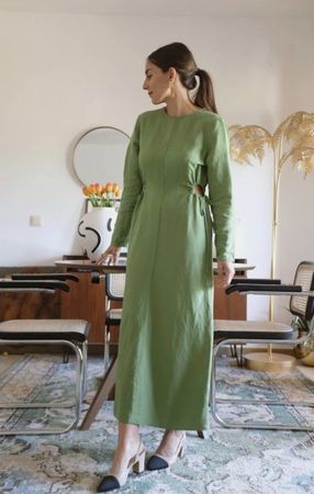 Robe en lin Zara, S