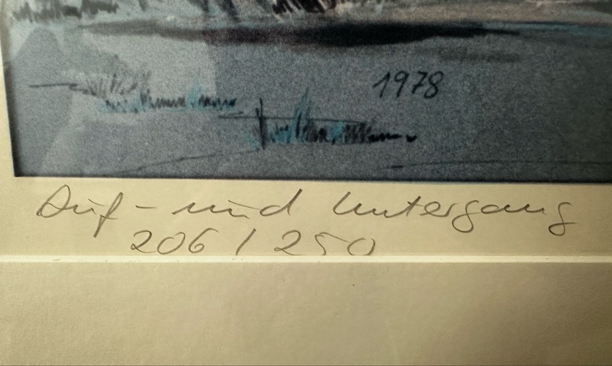 Grafica & Litografie: Original Lithografie Lore Genter 1978 206/250 – Usato da Bettwiesen venduto da bos_6pkg 4
