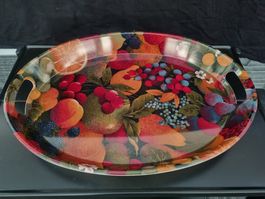 R2S Monza Italy Serviertablett mit Obstmotiv, Länge 51 cm