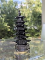 Japanese 970 Silver Pagoda Shaker Stamped Artisan Signed 