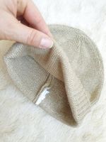 MÜTZE GOLD BEIGE STRICKWARE HUT WINTER TOP JACKE PULLOVER