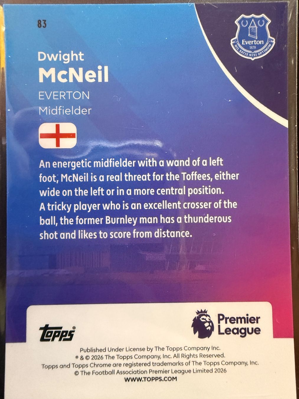 Topps Carte collezionabili: Topps Chrome PL 25/26 - McNeil - Everton - numbered /275 – Nuovo (secondo la descrizione) da Cheyres venduto da KeK04 1