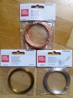 3 x Basteldraht Knorr Prandell (Kupfer-Messing-Silber)  OVP!