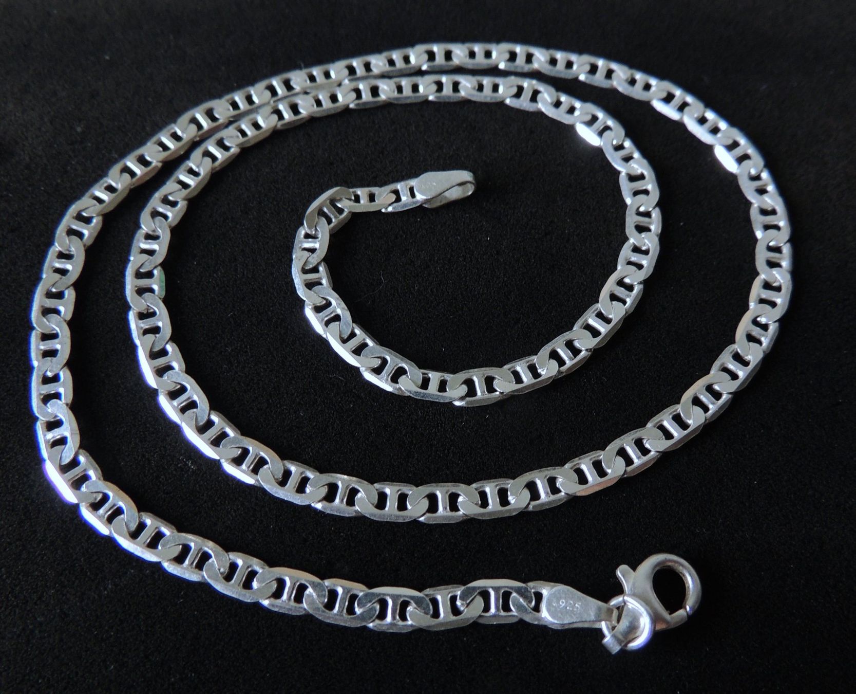 Catenine: Silber 925 Stegpanzer Halskette 45 cm / 4 mm – Usato da Waldenburg venduto da schaller707