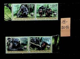 CENTRAFRIQUE  SÉRIE TIMBRES NEUFS** 2012 COTE 19 EUROS /U471
