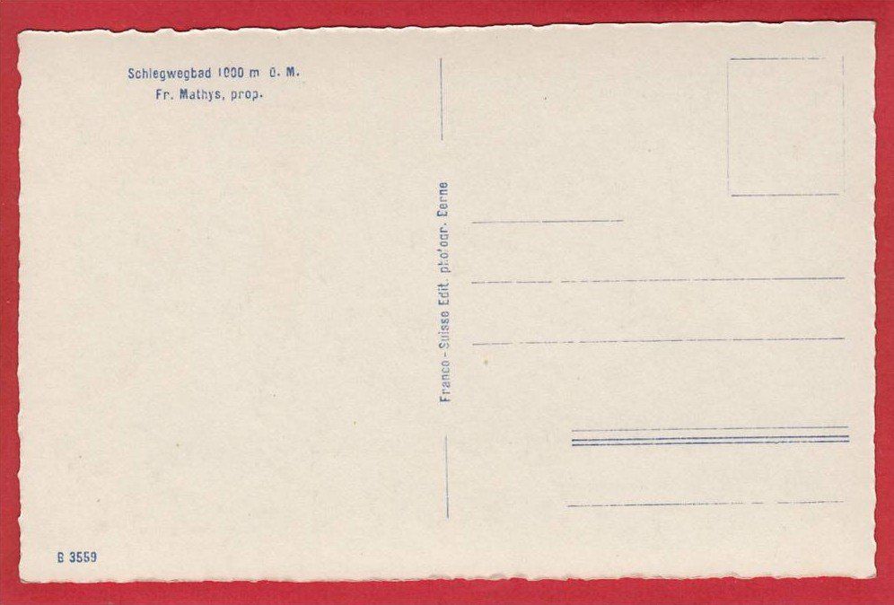Cartoline postali: SCHLEGWEGBAD – Usato da Grüningen venduto da Kartenlaube 1