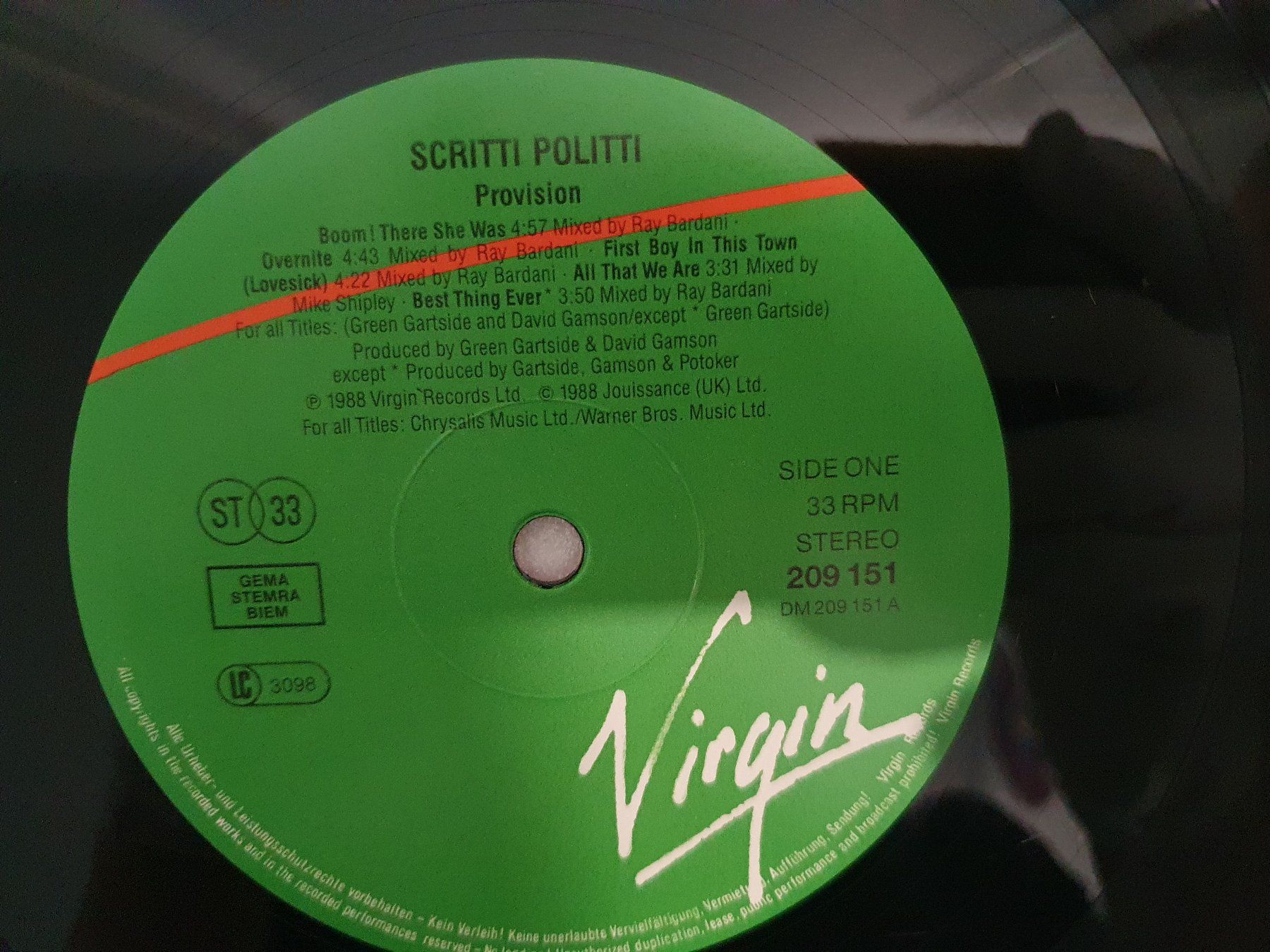 Schallplatten: Scritti Politti – Provision – Gebraucht aus Uster von Vinyl-Leidenschaft 4