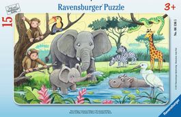 Rahmenpuzzle 15 Teile Tiere Afrikas