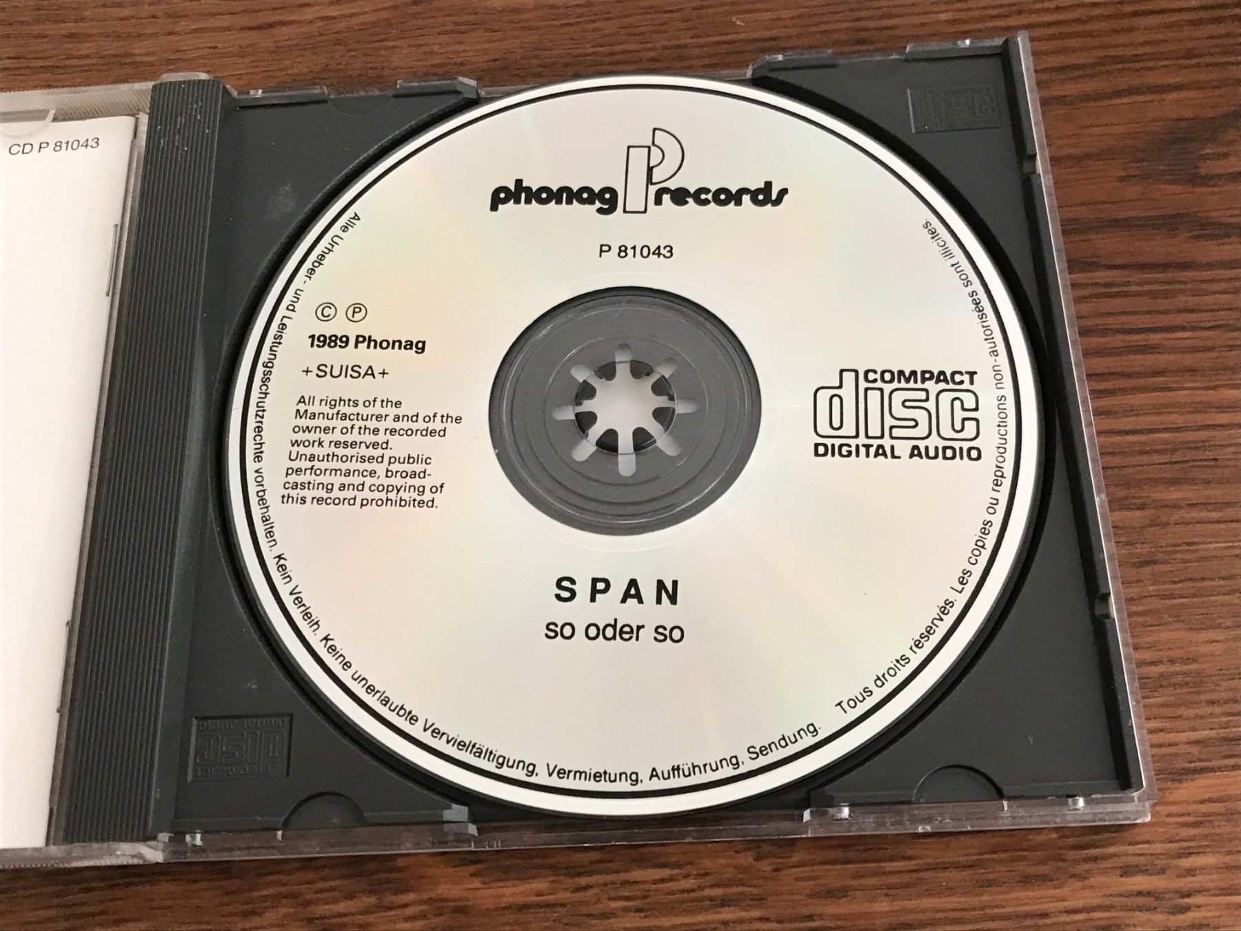 CDs: SPAN - So oder So – D'occasion à Buchs AG par Archie 2