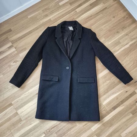 Manteau d'hiver noir Trafaluc, taille S oversize