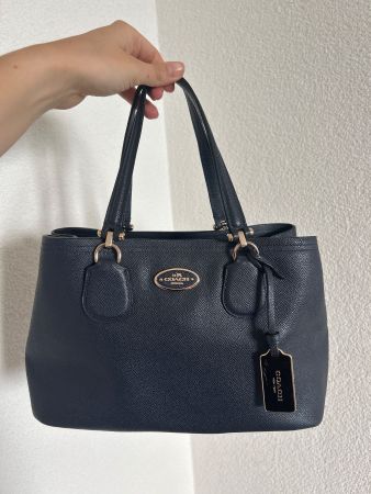 Coach Handtasche dunkelblau mit abnehmbarem Schulterriemen