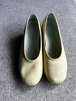 Vintage Yellow Leather Ballerinas Flats Shoes