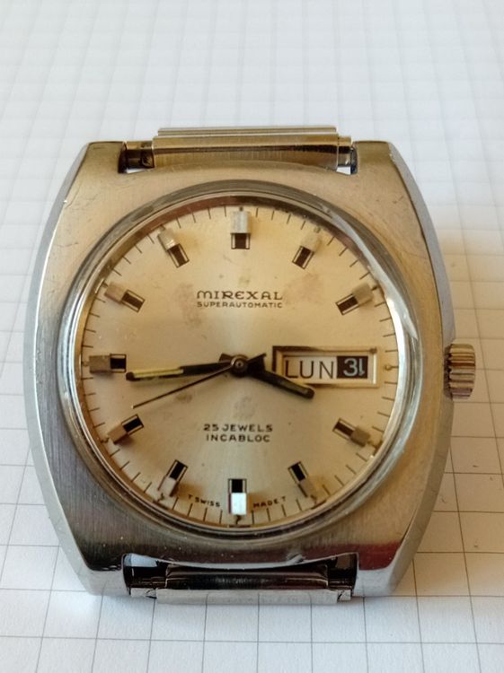 MIREXAL SUPERAUTOMATIC 25 JEWELS INCABLOC 757 427 ETA2789