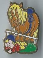 Pferd und Reiterin, Fun Pin
