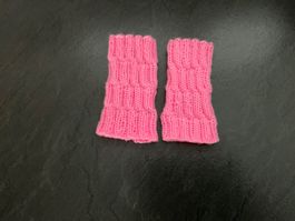 Handgestrickte Pulswärmer Amedisli Rosa