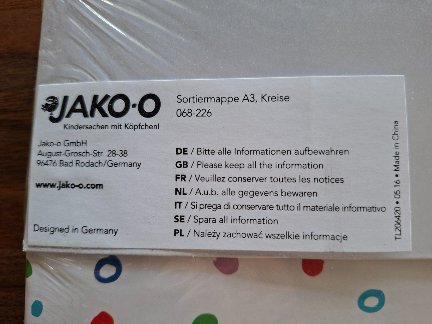 Kit bricolage: NEU - Jako-o Sortiermappe A3 - Kreise - ungebraucht – Nuovo (secondo la descrizione) da Altnau venduto da willpower71 1