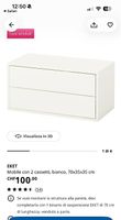 Nuovo Ikea Eket - mobile con 2 cassetti bianco 