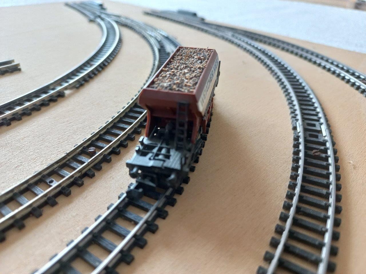 Trix Modellini di ferrovie: Minitrix Spur N Güterwagen   Weiacher Kies SBB      intern 1 – Usato da Pfäffikon / ZH venduto da Pefkadett 3