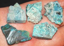Mineralien Set L-9016 – Azurit Scheibe roh 107.40 Karat 5 St