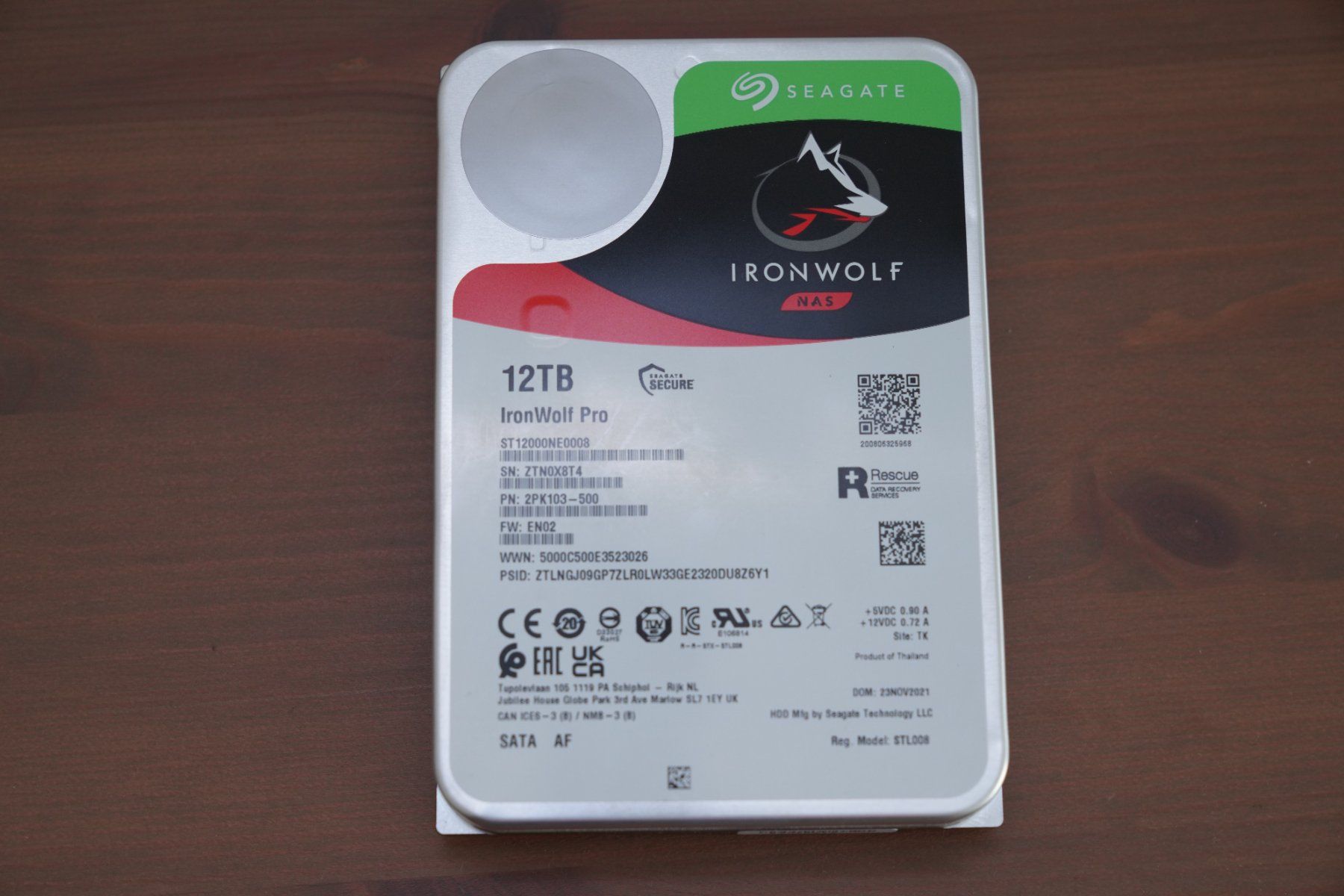 Seagate Harddisks: Disk SATA 12Tb Seagate IronWolf Pro NAS - 3844 Stunden – Gebraucht aus Zürich von Lock5151