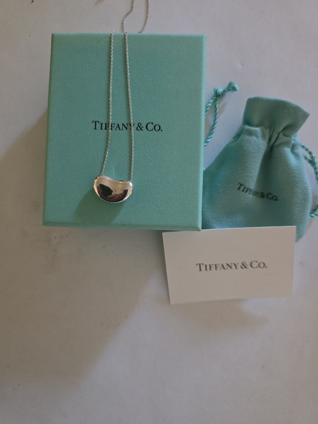 Tiffany & Co. Ciondoli: Tiffany &Co. 925 Silber Bean Kette NP 730 – Usato da Binningen venduto da lieblingsstyle 2