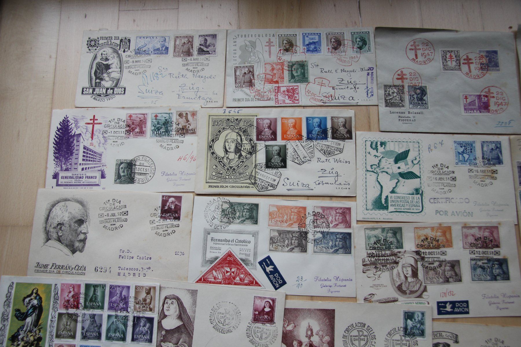 Tutti i francobolli: SPANIEN FDC Sammlung ab 40er Jahre! – Usato da Schlieren venduto da Sternstunde2 2