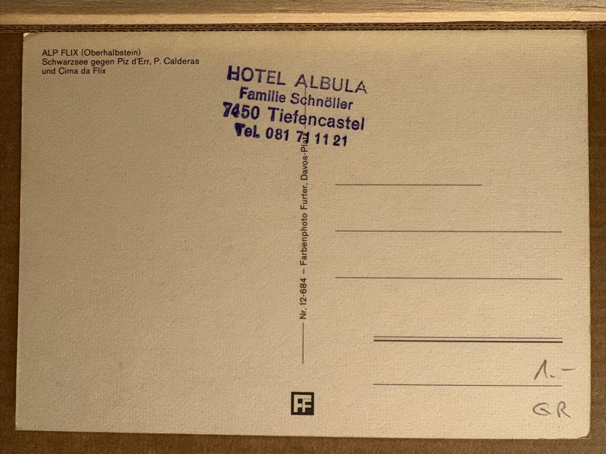 Ansichtskarten: AK von Alp Flix – Gebraucht aus Rümlang von Kartenpost1 1