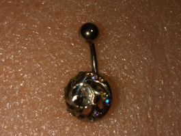 bauchnabel piercing,,,,edelsthal,,mit  echt kristall