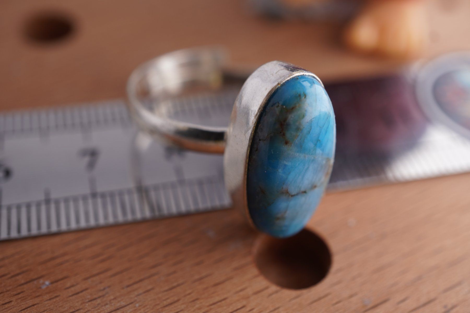 Minéraux & Lithothérapie: Apatit Blau   ring Grösse  Variabel     (Räumung!) – Neuf avec emballage d'origine à Eschenbach SG par topstone 6