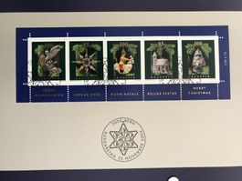Schweiz 2004 Block Weihnachten Ersttagsstempel Karte Post