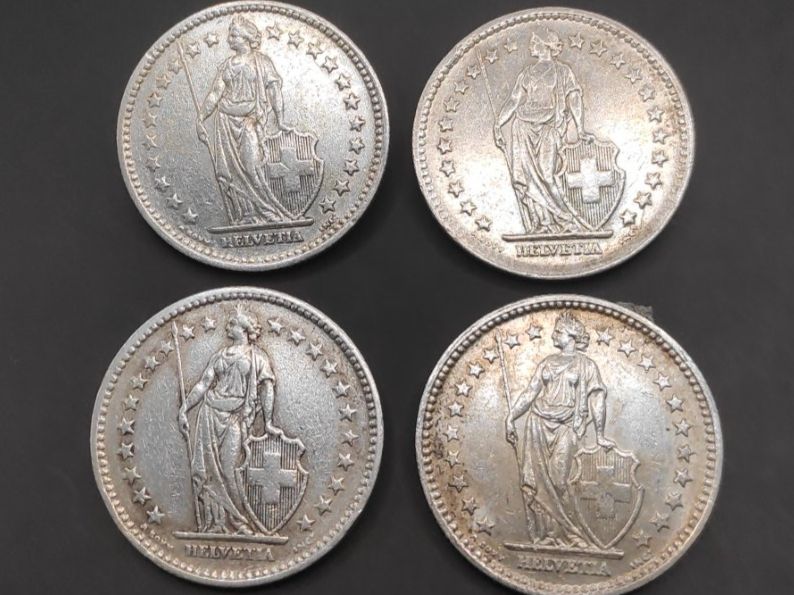 Toutes les monnaies: 1941 / 1944 / 1945 / 1946 - 2 Franken - Silber – D'occasion à Sirnach par Trekk64 1
