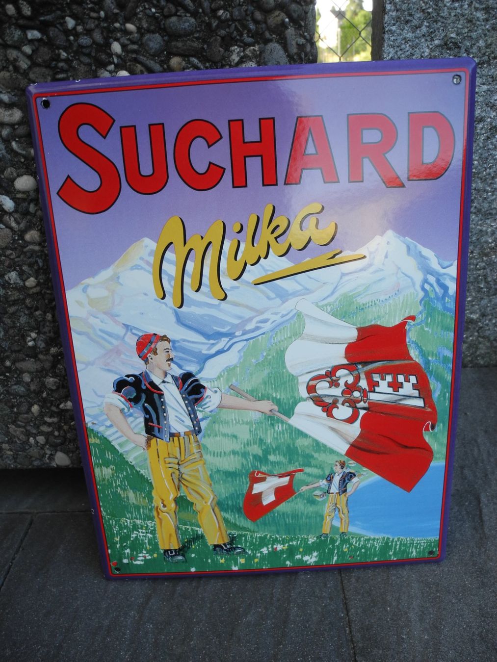 Milka Insegne: SUCHARD MILKA EMAILSCHILD – Usato da Reinach AG venduto da Huckleberrysix 3
