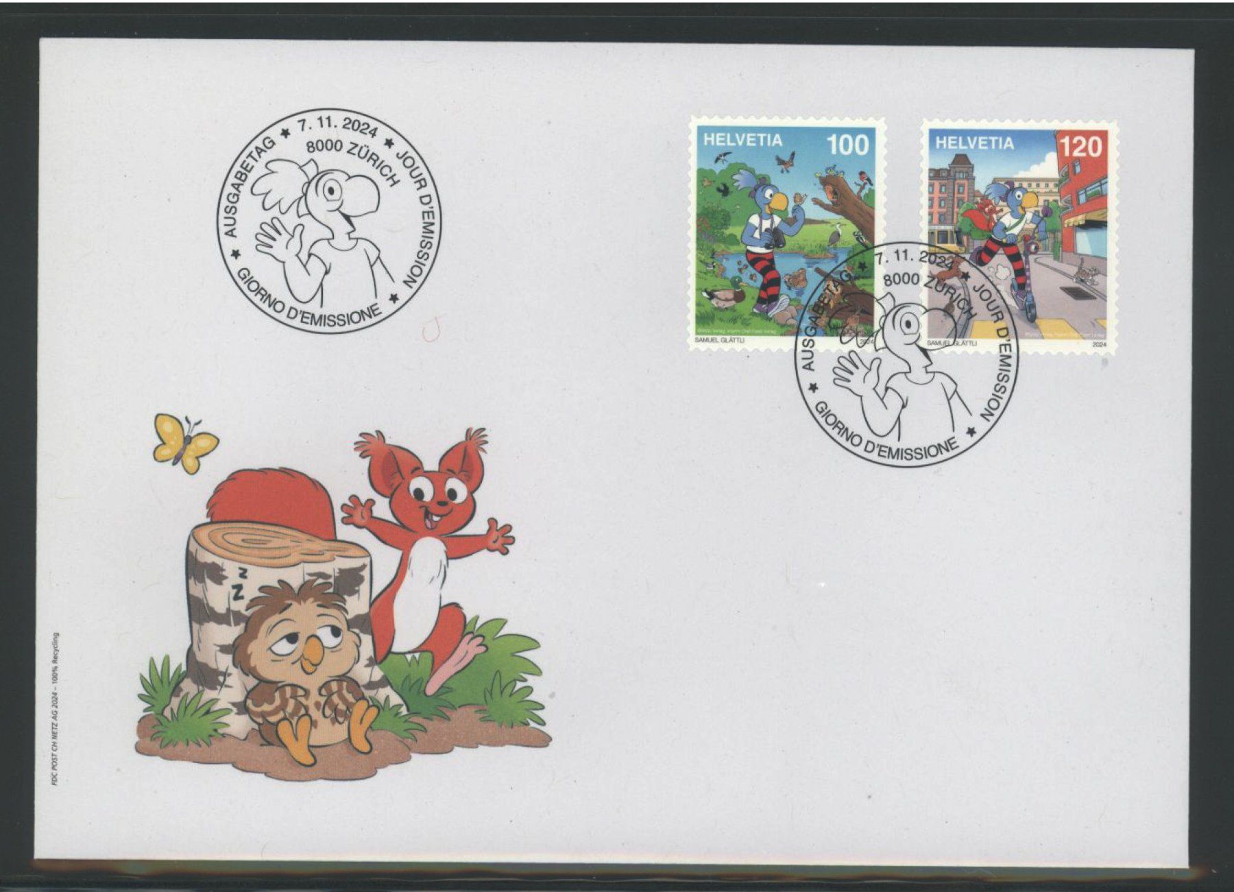 Tutti i francobolli: 2024, FDC, Sondermarken Globine – Usato da Willisau venduto da Vollstempel